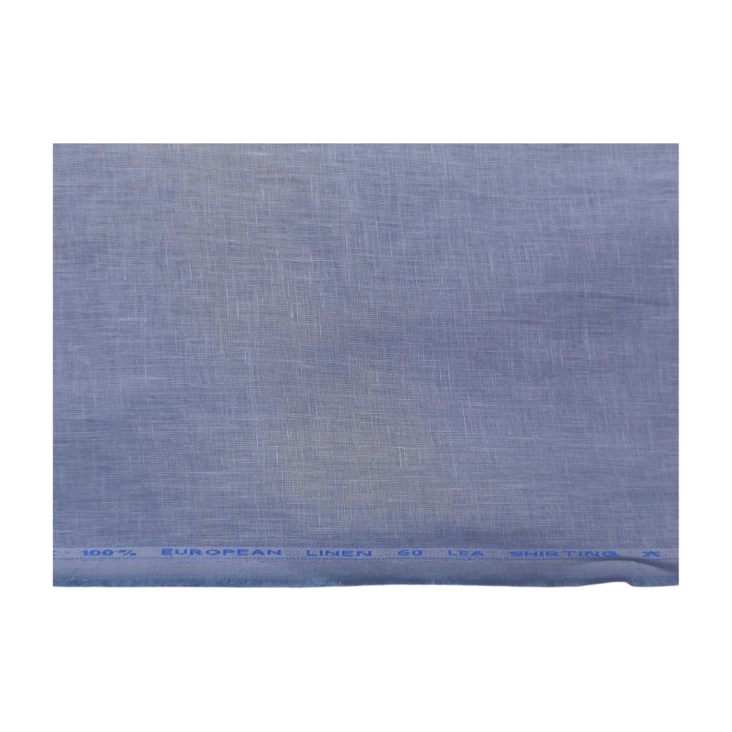 100% European Linen Shirt Fabric (Pastel Blue) - 60 LEA