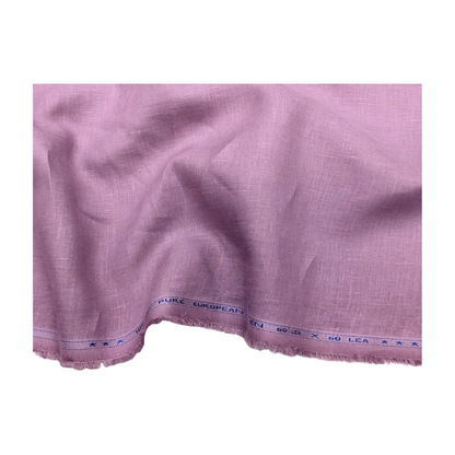 100% European Linen Shirt Fabric (Lavender) - 60 LEA