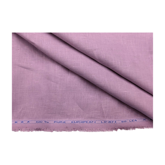 100% European Linen Shirt Fabric (Lavender) - 60 LEA