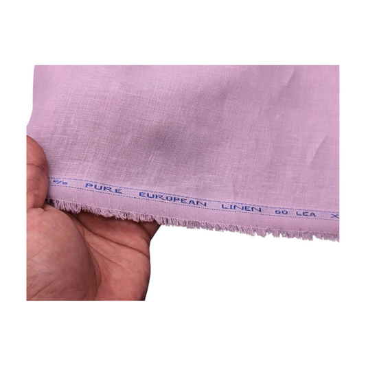 100% European Linen Shirt Fabric (Lavender) - 60 LEA