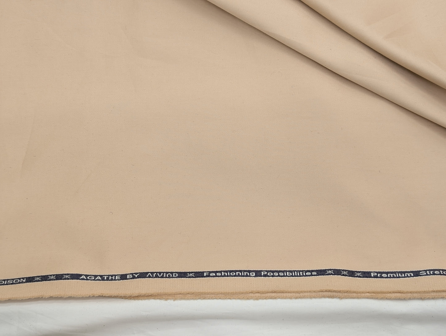 Arvind 100% Cotton Stretched Suiting Fabric (Beige Cream)