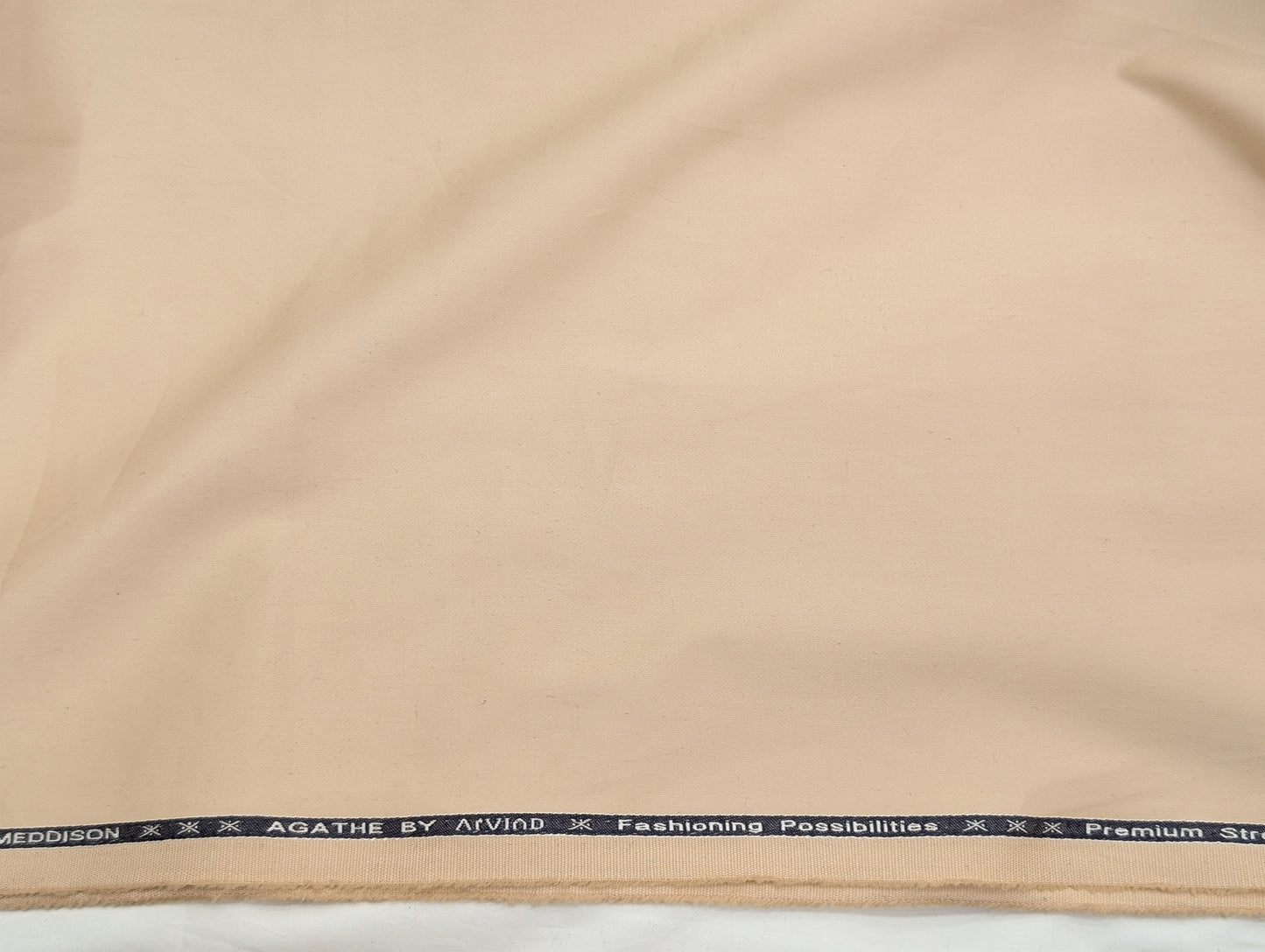 Arvind 100% Cotton Stretched Suiting Fabric (Beige Cream)