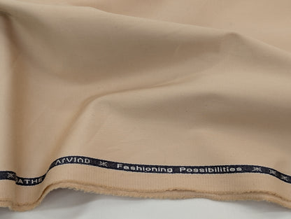 Arvind 100% Cotton Stretched Suiting Fabric (Beige Cream)