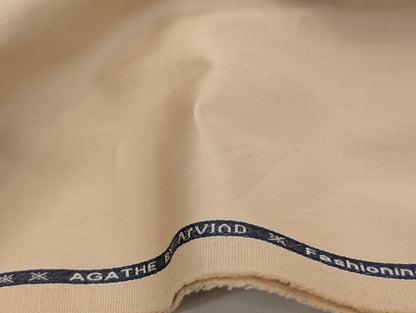 Arvind 100% Cotton Stretched Suiting Fabric (Beige Cream)