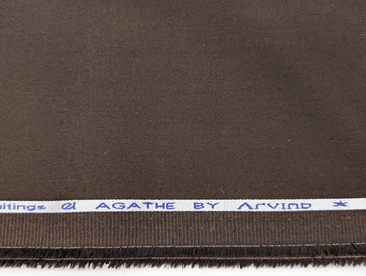 Arvind 100% Cotton Stretched Suiting Fabric (Coffee Brown)