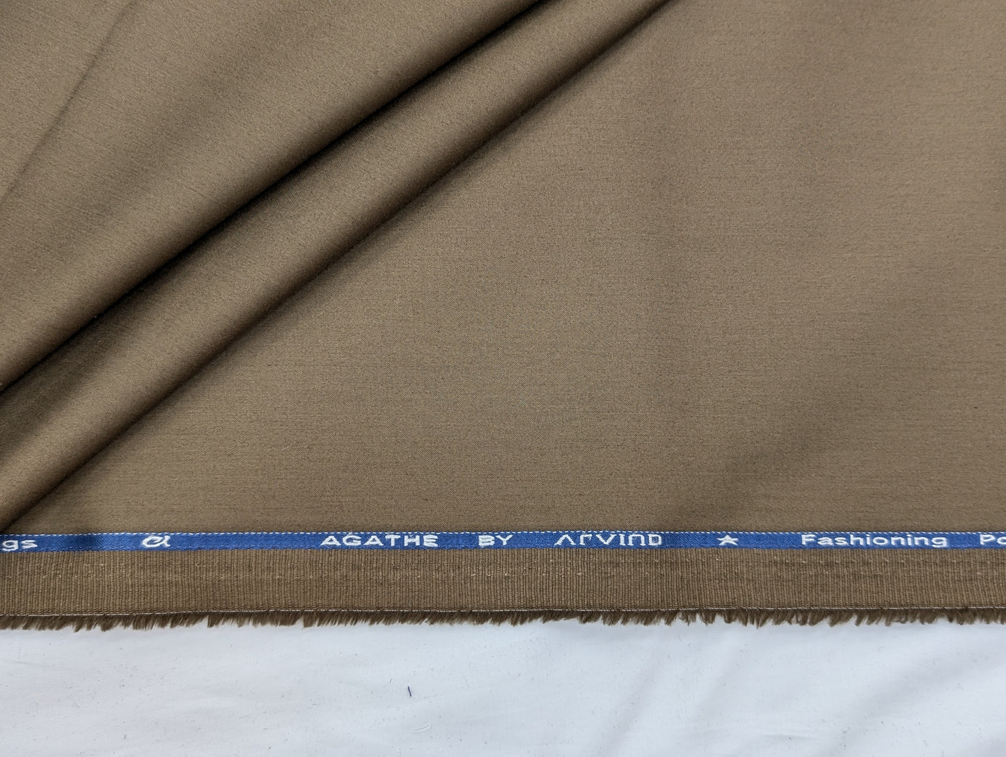 Arvind 100% Cotton Stretched Suiting Fabric (Brown)