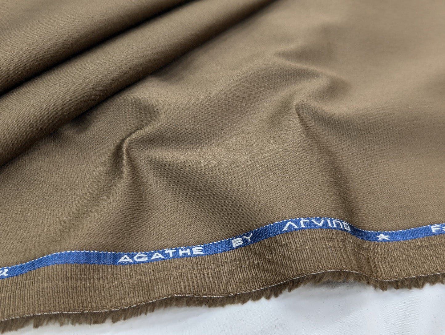 Arvind 100% Cotton Stretched Suiting Fabric (Brown)