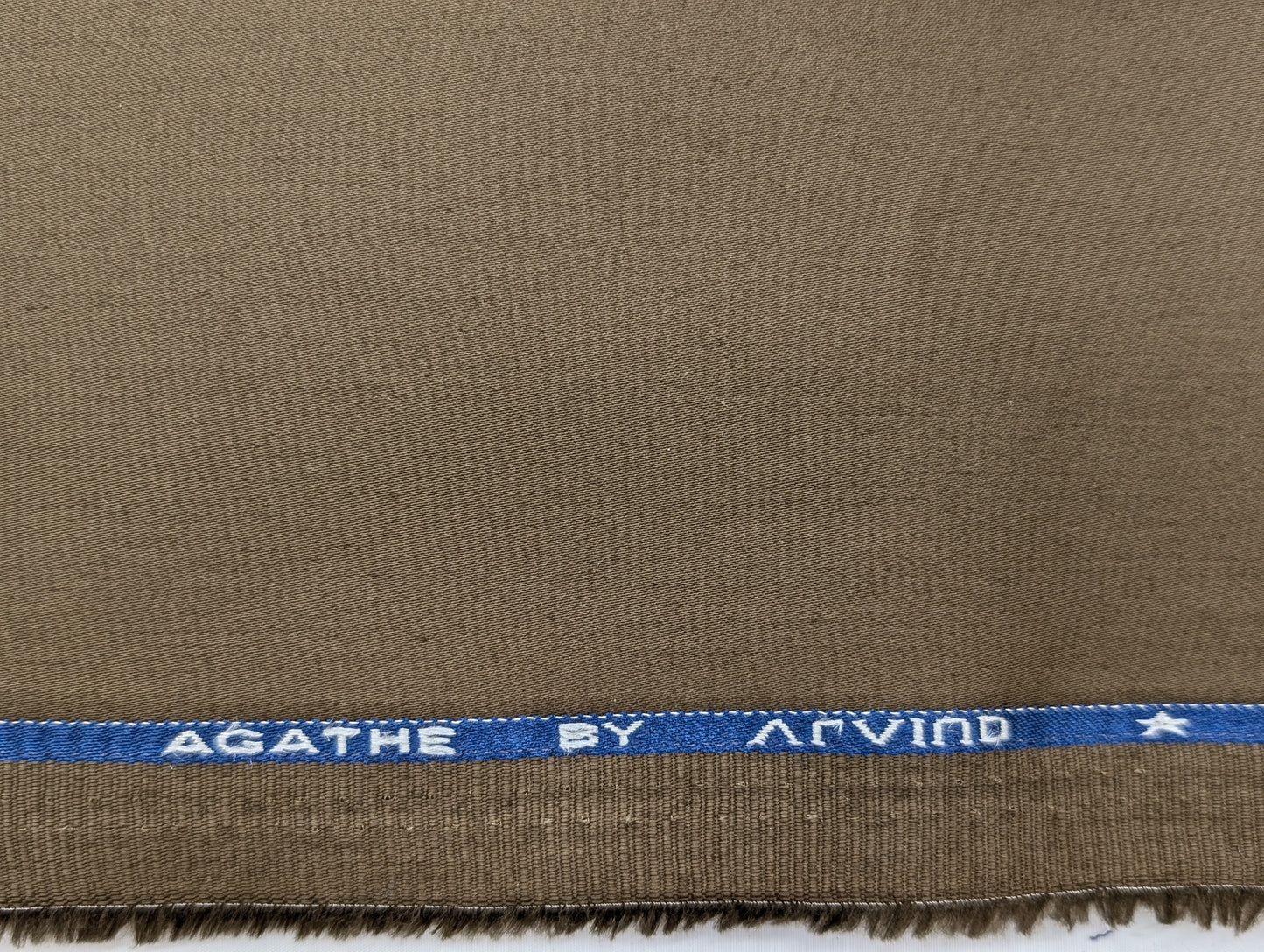 Arvind 100% Cotton Stretched Suiting Fabric (Brown)