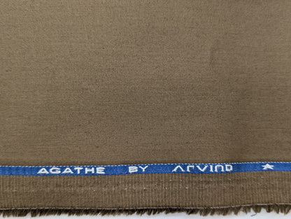 Arvind 100% Cotton Stretched Suiting Fabric (Brown)