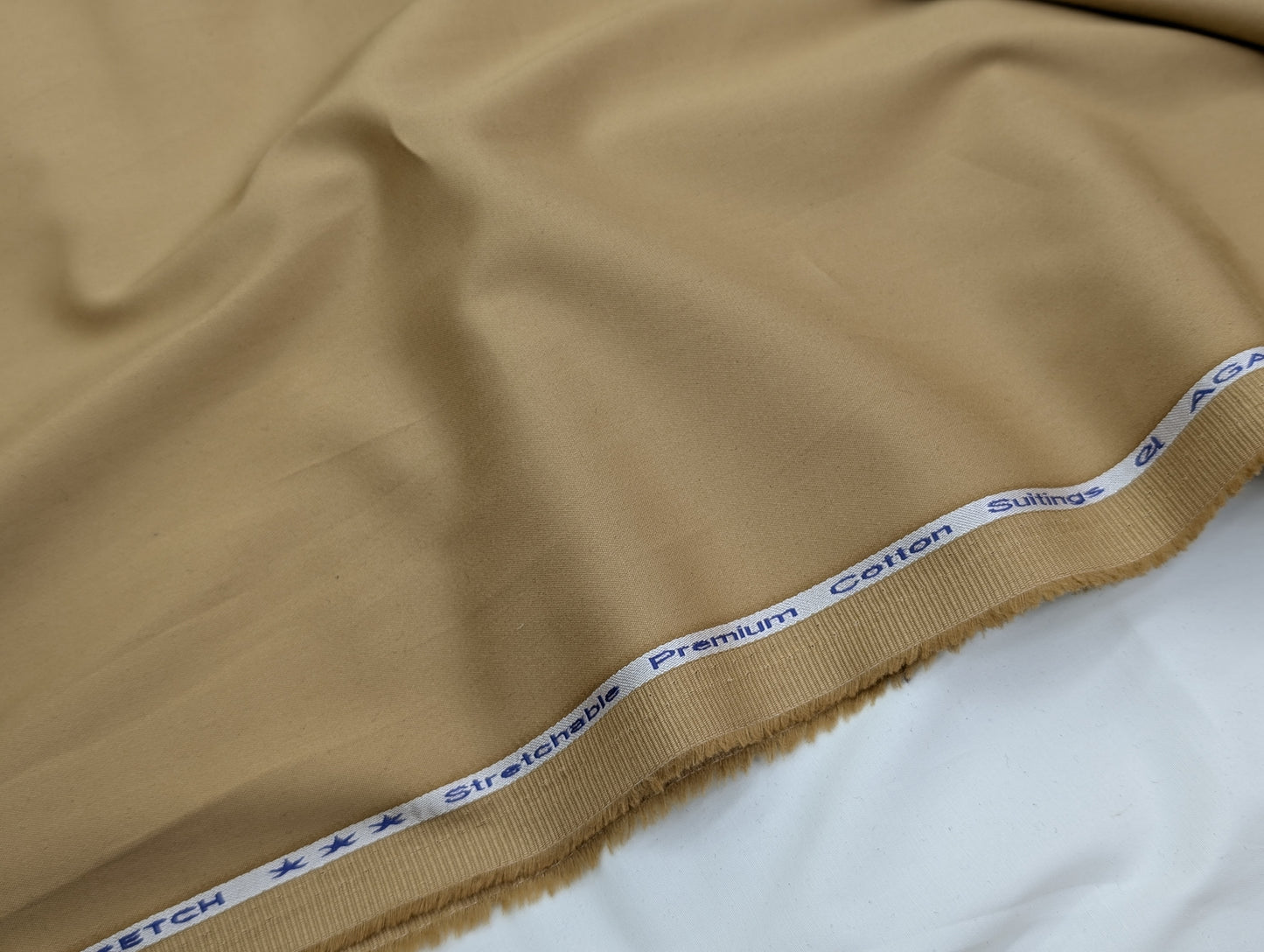 Arvind 100% Cotton Stretched Suiting Fabric (Camel Brown)