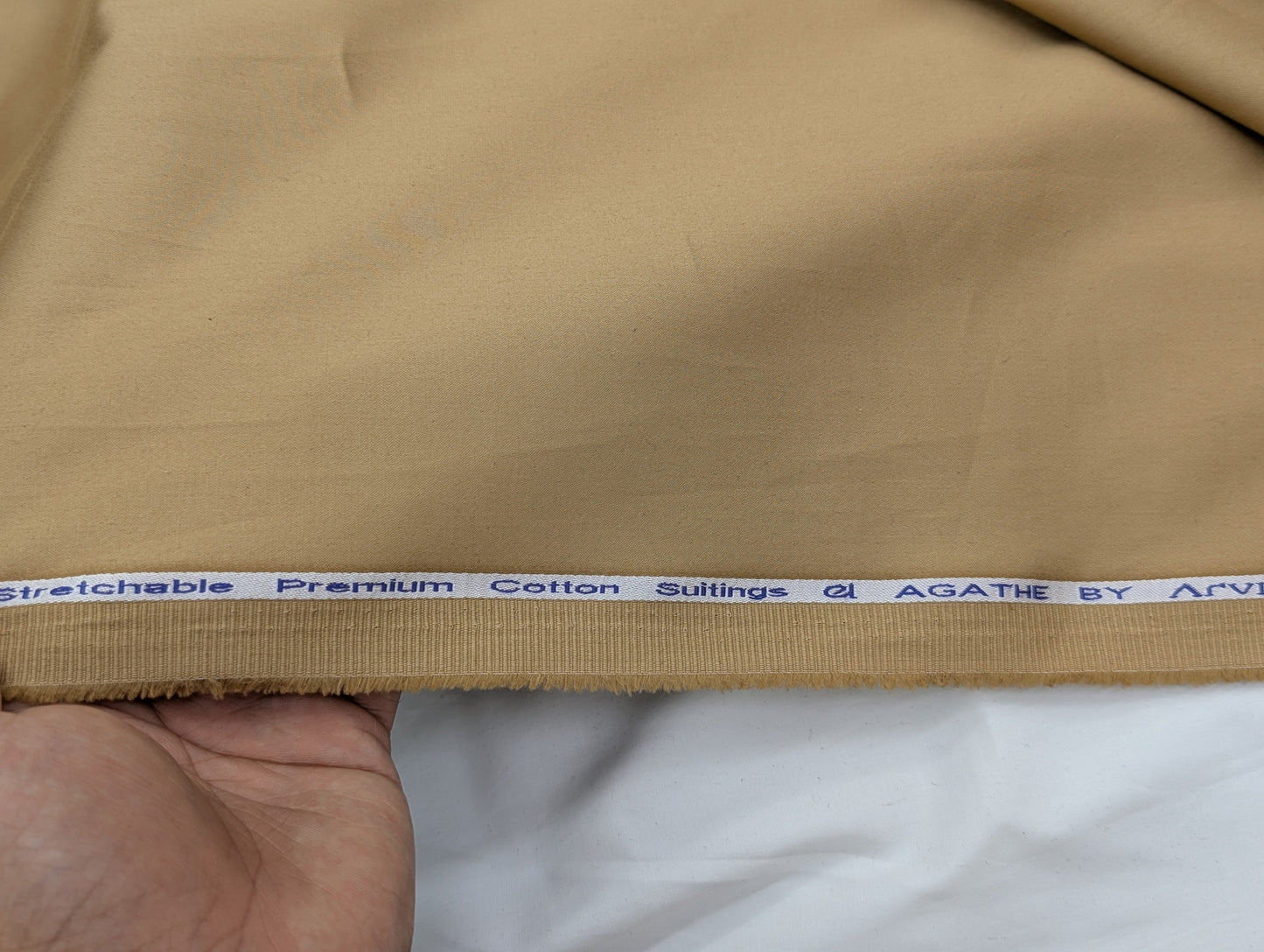 Arvind 100% Cotton Stretched Suiting Fabric (Camel Brown)