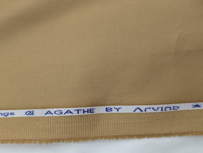 Arvind 100% Cotton Stretched Suiting Fabric (Camel Brown)