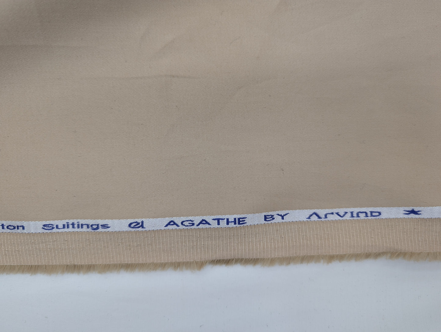 Arvind 100% Cotton Stretched Suiting Fabric (Beige)