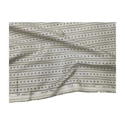 Solino 100% Premium Cotton Printed Shirting Fabric (Light Green)