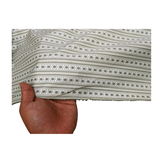 Solino 100% Premium Cotton Printed Shirting Fabric (Light Green)