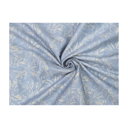 Solino 100% Premium Cotton Printed Shirting Fabric (Blue)
