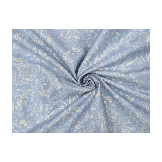 Solino 100% Premium Cotton Printed Shirting Fabric (Blue)