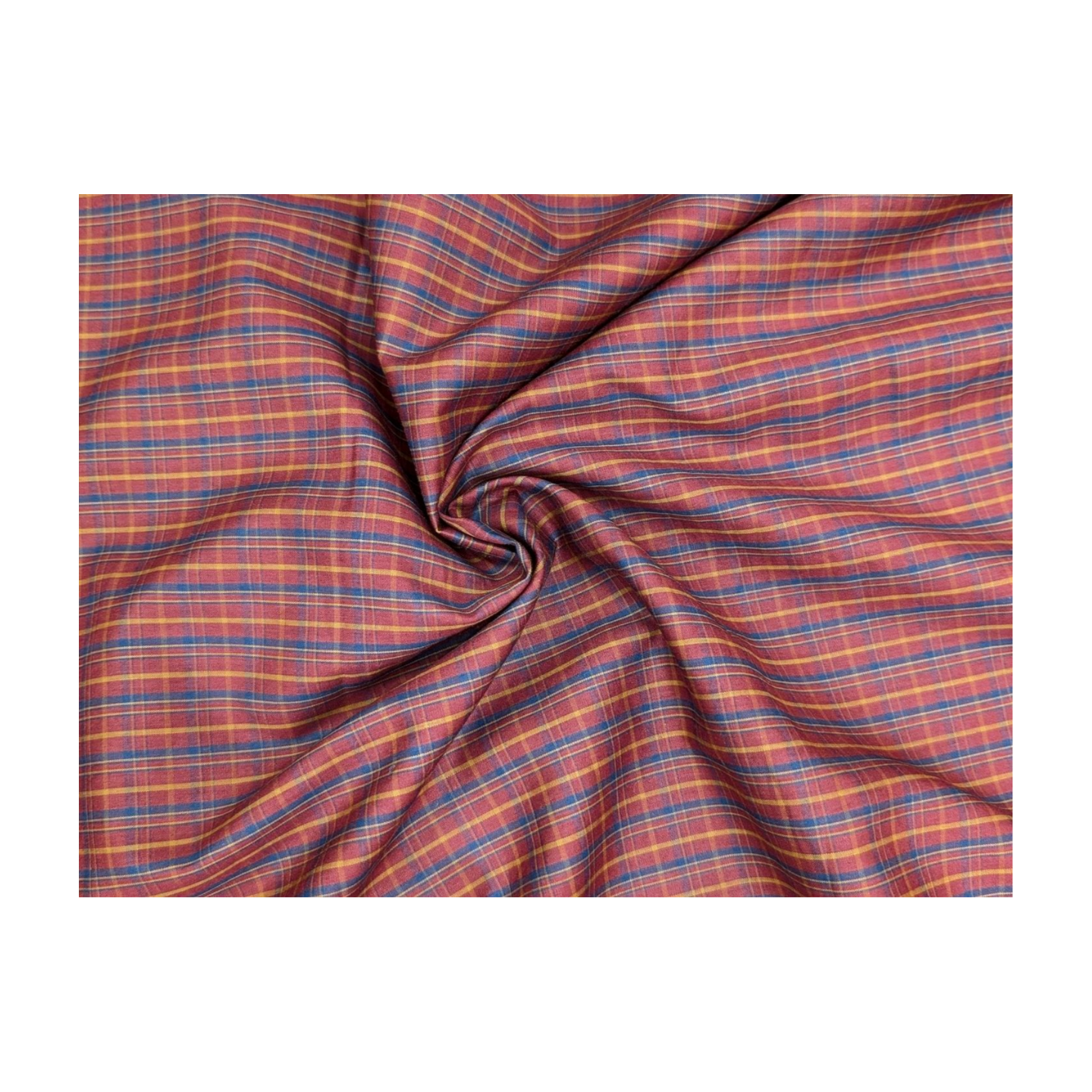 Arvind 100% Premium Cotton Checks Shirting Fabric (Red)