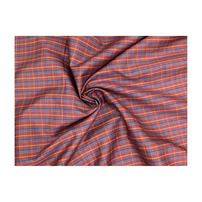 Arvind 100% Premium Cotton Checks Shirting Fabric (Red)