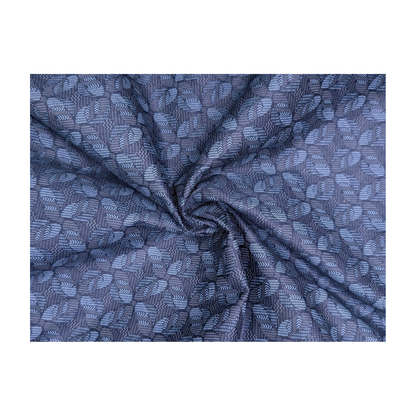 Solino 100% Premium Cotton Floral Printed Shirting Fabric (Blue)