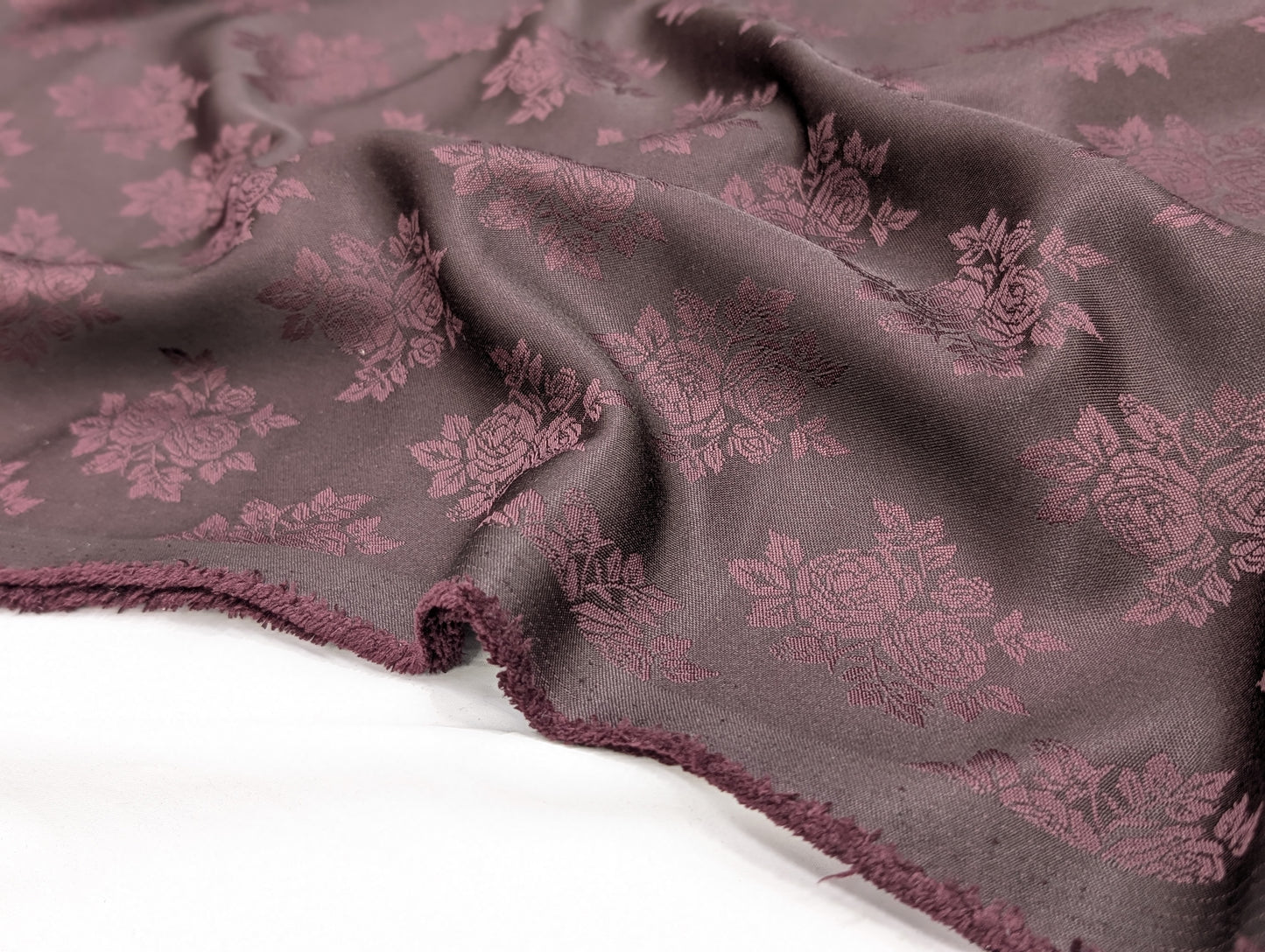 Designer Floral Printed Suiting Fabric for Blazer & Nehru Jacket (Red Mauve)