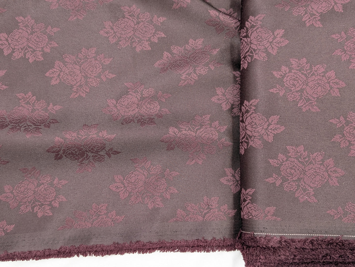 Designer Floral Printed Suiting Fabric for Blazer & Nehru Jacket (Red Mauve)