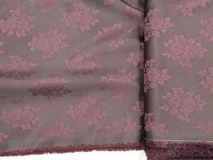 Designer Floral Printed Suiting Fabric for Blazer & Nehru Jacket (Red Mauve)