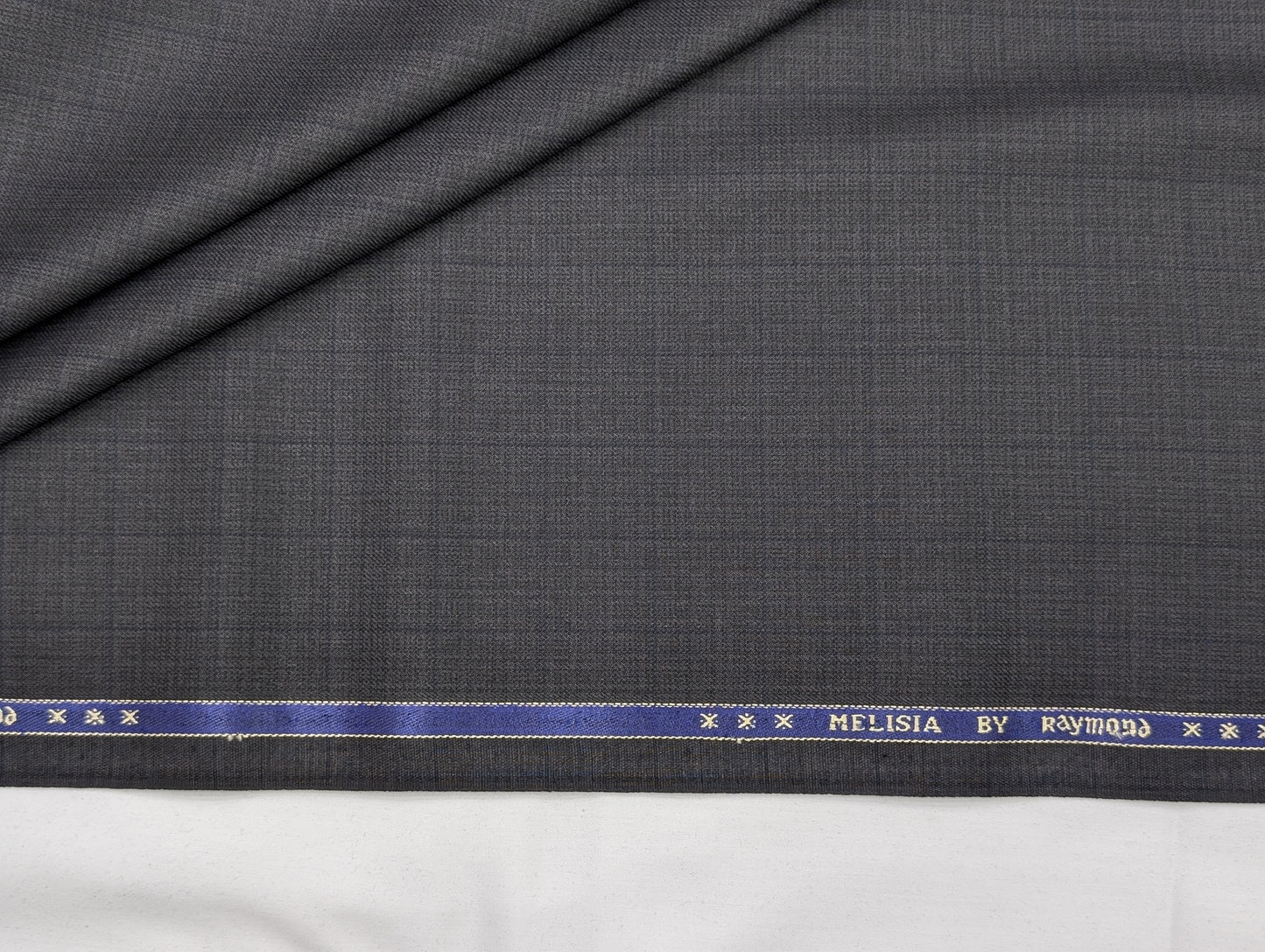 Raymond Polyester Viscose Self Design Unstitched Suiting Fabric (Steel Grey)