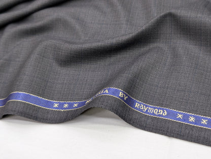 Raymond Polyester Viscose Self Design Unstitched Suiting Fabric (Steel Grey)