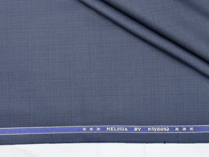 Raymond Polyester Viscose Self Design Unstitched Suiting Fabric (Rich Blue)