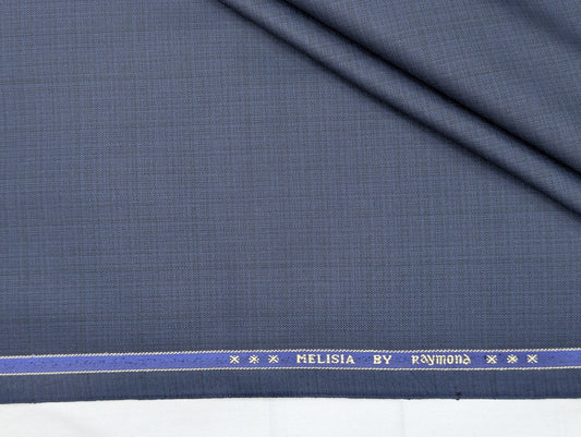 Raymond Polyester Viscose Self Design Unstitched Suiting Fabric (Rich Blue)