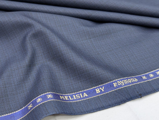 Raymond Polyester Viscose Self Design Unstitched Suiting Fabric (Rich Blue)