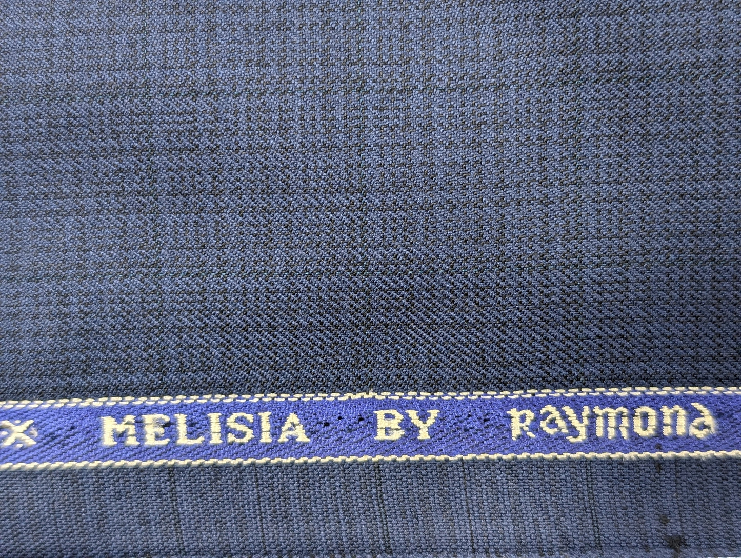 Raymond Polyester Viscose Self Design Unstitched Suiting Fabric (Rich Blue)