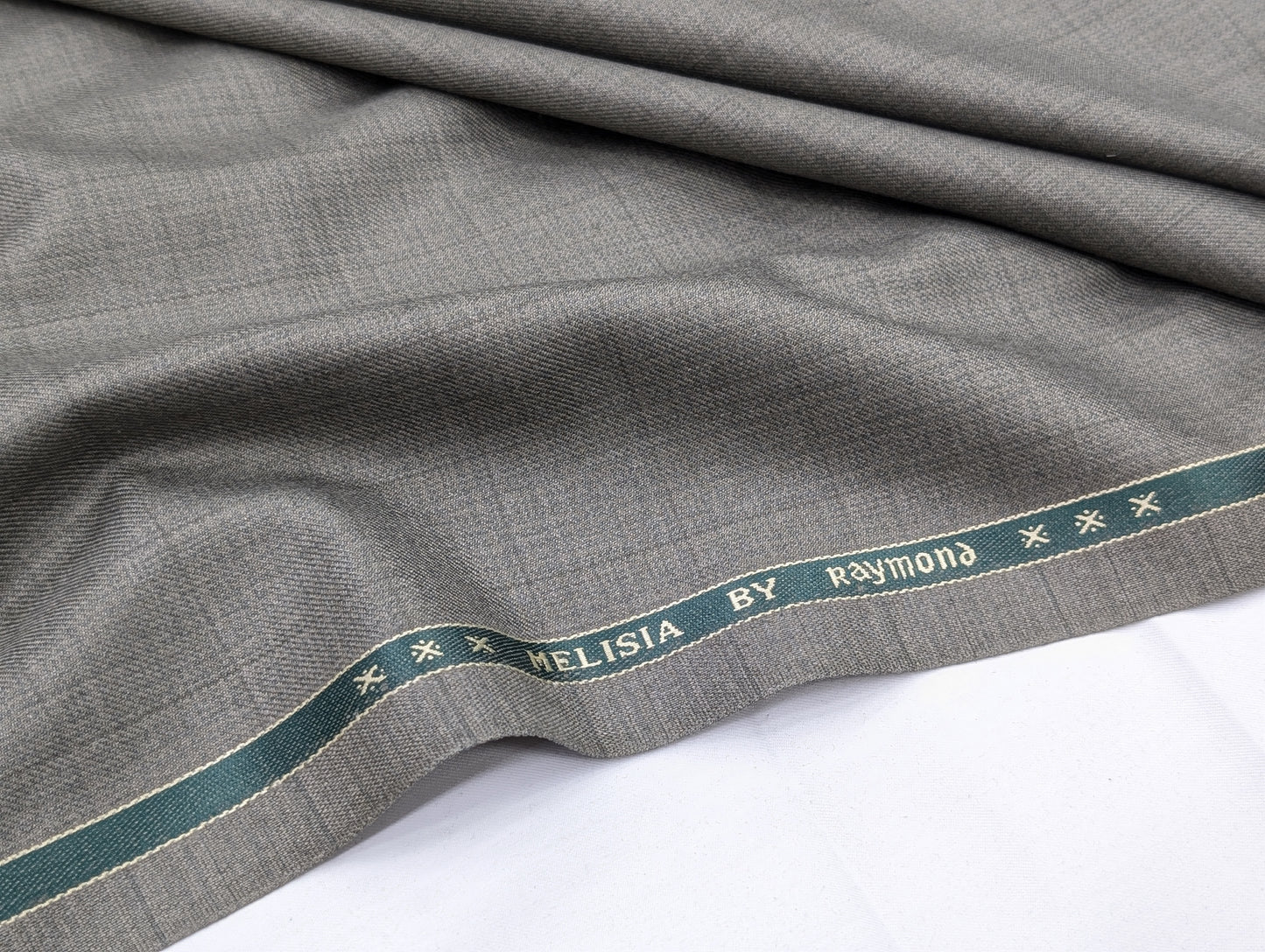 Raymond Polyester Viscose Self Design Unstitched Suiting Fabric (Gray)