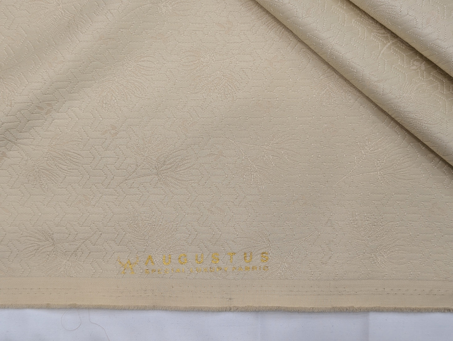 Augustus Designer Suiting Fabric for Blazer & Nehru Jacket (Beige Yellow)