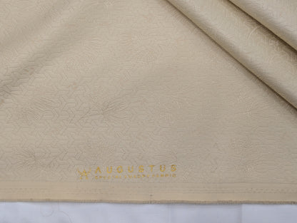 Augustus Designer Suiting Fabric for Blazer & Nehru Jacket (Beige Yellow)
