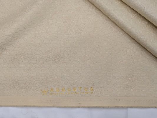 Augustus Designer Suiting Fabric for Blazer & Nehru Jacket (Beige Yellow)