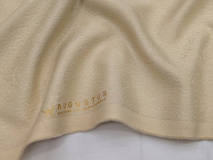 Augustus Designer Suiting Fabric for Blazer & Nehru Jacket (Beige Yellow)