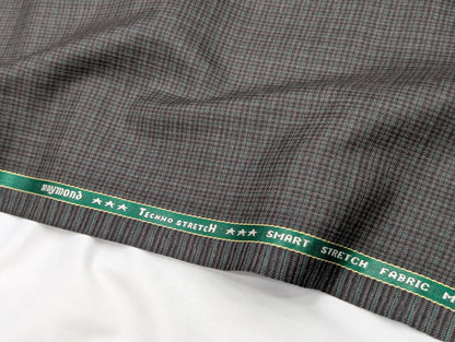 Raymond TechnoStretch Wool Blend Unstitched Checkered Suiting Fabric