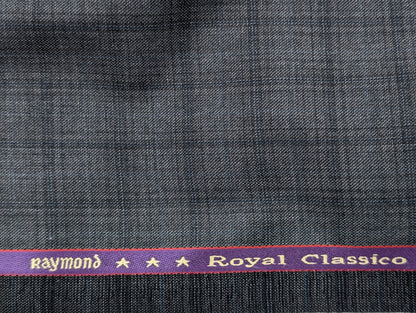 Raymond Merino Wool Blend Super 120s Unstitched Suiting Fabric (Steel Grey)