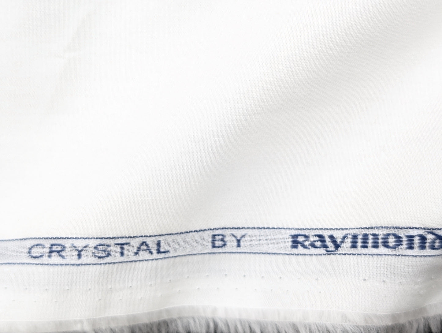 Raymond Crystal 100% Premium Cotton Shirting Fabric (White)
