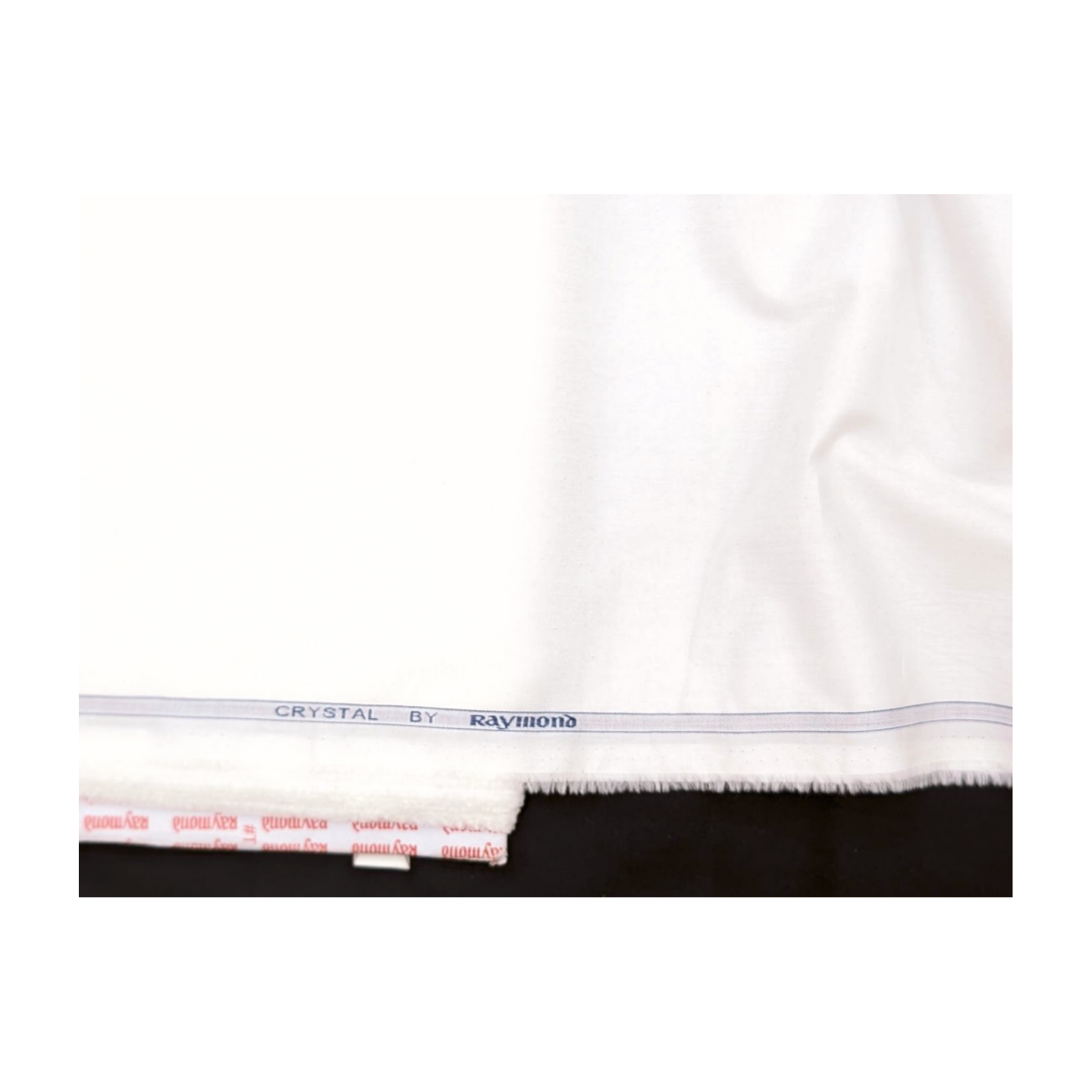 Raymond Crystal 100% Premium Cotton Shirting Fabric (White)
