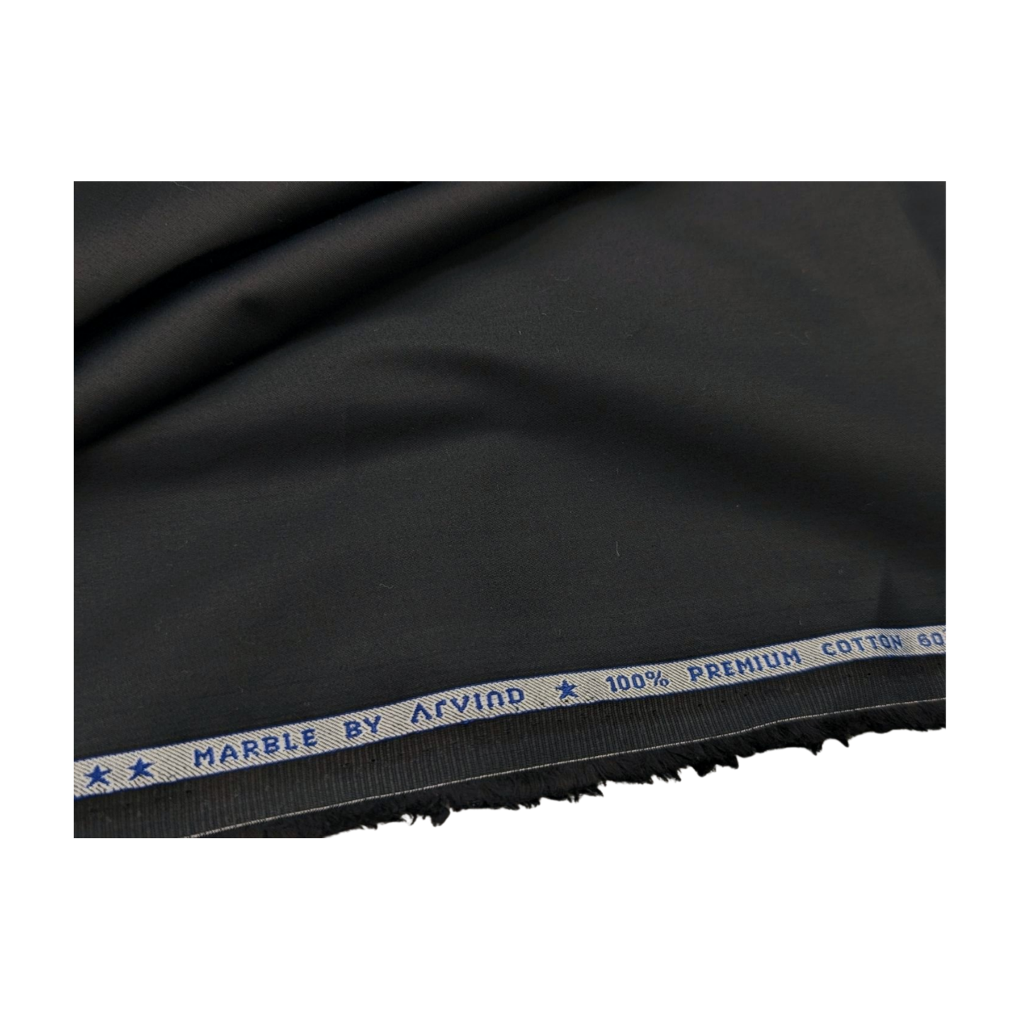Arvind 100% Premium 60s Satin Cotton Shirting Fabric (Black)