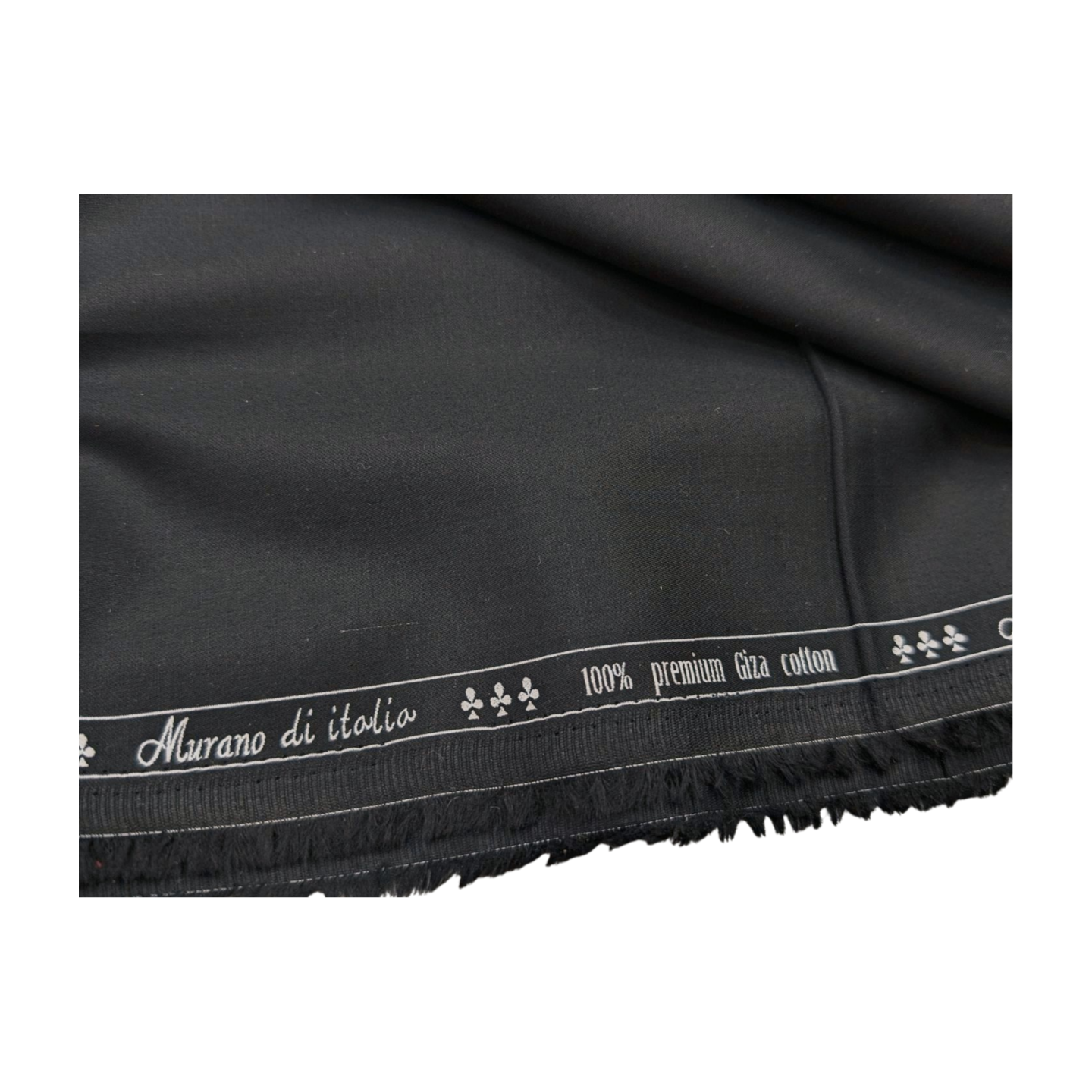 Murano di italia 100% Premium Giza Cotton Shirting Fabric (Black)