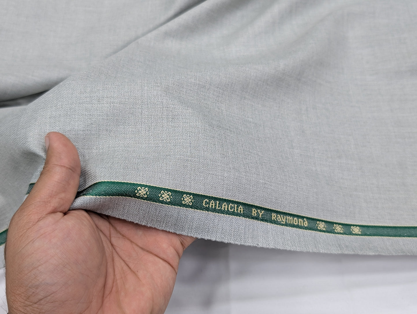 Raymond Polyester Viscose Unstitched Suiting Fabric (Light Grey)