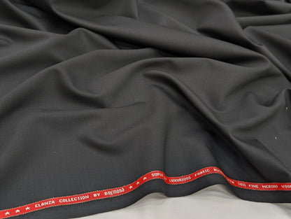 Raymond Elanza Collection Super 120’s Premium Suiting Fabric – Jet Black