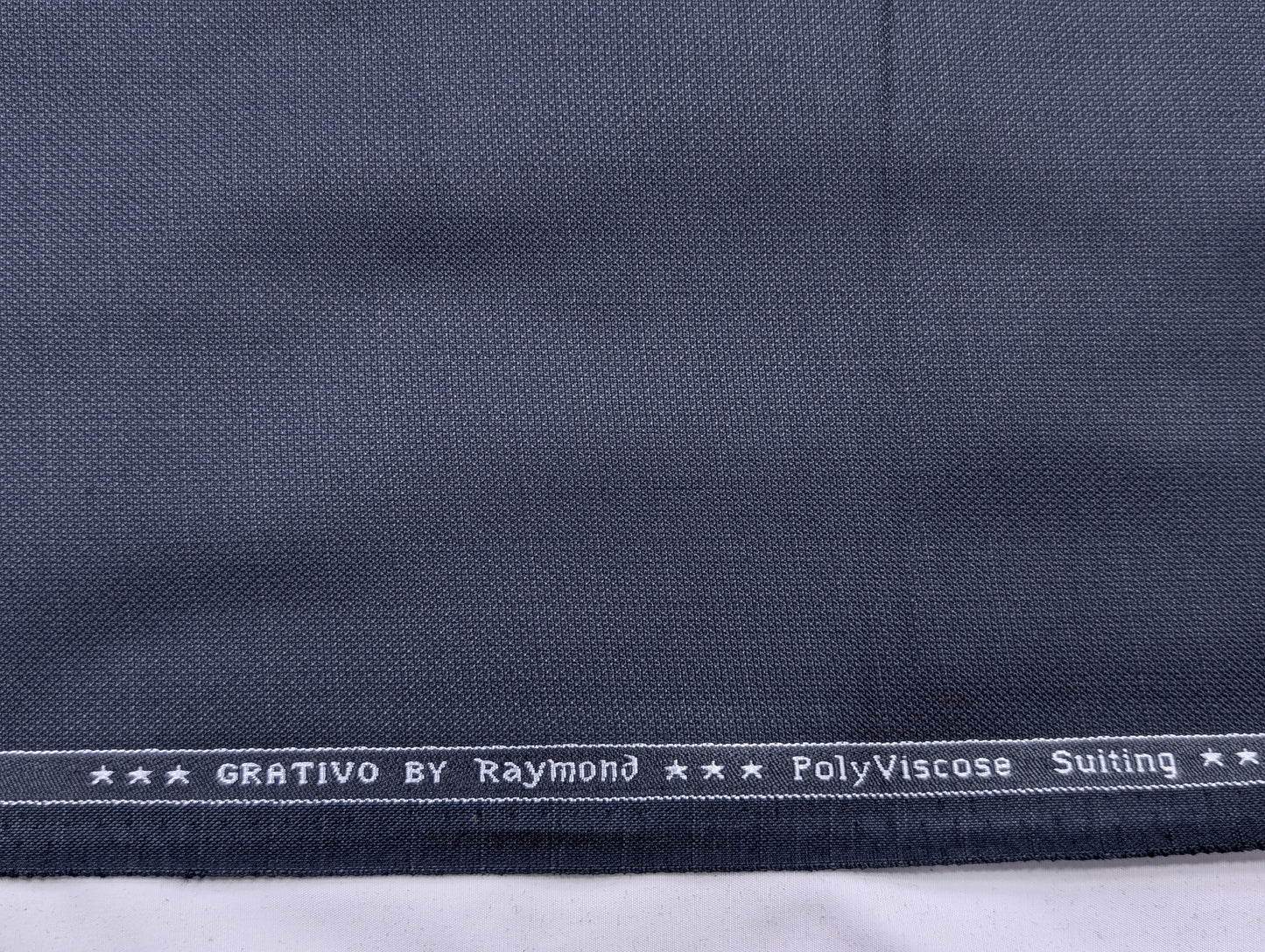 Raymond Grativo PolyViscose Checkered Suiting Fabric (Blue)