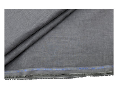 100% European Linen Shirt Fabric (Dark Gray) - 60 LEA