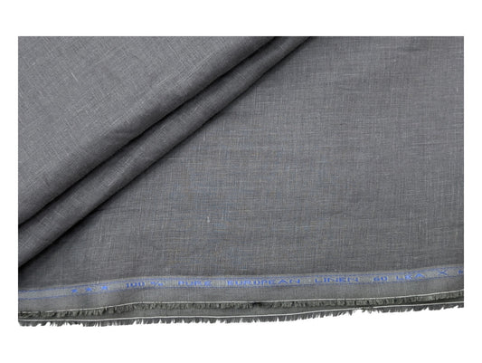 100% European Linen Shirt Fabric (Dark Gray) - 60 LEA