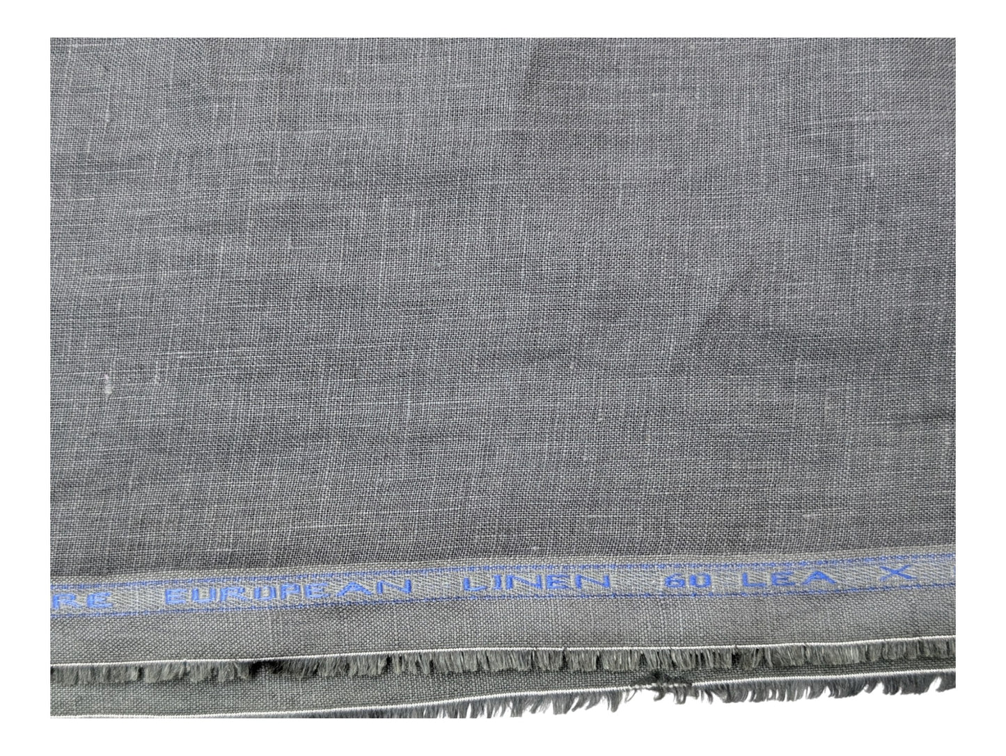 100% European Linen Shirt Fabric (Dark Gray) - 60 LEA